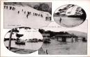 1001791■戦前 絵葉書■天の橋立　成相山スキー場　文珠海海岸の景(船)