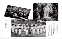 1001914■戦前 絵葉書■京都 宮津松阪踊りの唄 丹後宮津松阪踊り 盆おどり  宮津金引の瀧  縮緬製織工場