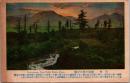 1001974■戦前 絵葉書■栃木県　日光　戦場ヶ原の夕陽