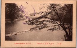 1001976■戦前 絵葉書■京都 嵐山　千鳥ヶ淵附近の紅葉