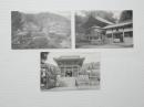 2000032●戦前　絵葉書●大和　長谷寺 全景 奥の院 仁王門 3枚