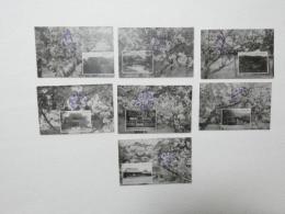 2000034●戦前　絵葉書●吉野　 空中ケーブル 中千本の桜花 吉水神社　吉野藏王堂 如意輪堂 7枚