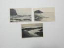 2000037●戦前　絵葉書●江ノ島　相州江ノ島　浅橋と片瀬 海岸の朝霧 3枚