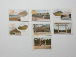 2000036●戦前　絵葉書●橿原神宮　橿原神宮駅 外宛野外公堂　耳成山　深田池 内宮拝殿 建国会館 橿原文庫及び八紘寮　7枚