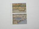 2000045●戦前　絵葉書●アート・画 川村多實二 収穫 寒水 2枚