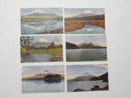 2000058●戦前　絵葉書●富士八湖　富士山 6枚