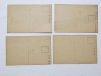 2000087●戦前　絵葉書●冬の霧ヶ峰 スキー 4枚