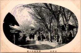 1002133■戦前 絵葉書■吉野山　関屋附近の桜