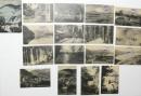 2000150●戦前　絵葉書●箱根の彩光 16枚 袋つき 温泉場全景 鉄橋　芦ノ湖全景(レトロカー)　強羅公園 箱根神社 富士