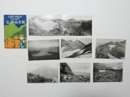 2000154●戦前　絵葉書●富士山頂上 8枚 2連続パノラマあり 袋つき