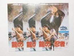 100165■映画 チラシ■龍の忍者　真田広之、コナン・リー 3枚　