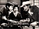 10229■映画　スチール写真 ■やくざ渡り鳥　悪党稼業　小林旭　宍戸錠　渡哲也　長谷川照子　松井康子　牧紀子　　15.5cm×11cm　ピン穴