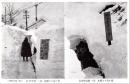 1002303■戦前 絵葉書■俄か造りの標札　銅屋町所見　(鈴木三右衛門) 粡町所見 (便所 山田の入口)　