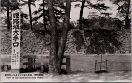 1002316■戦前 絵葉書■姫路城大手口　城南大手口より見たる天守閣　姫路