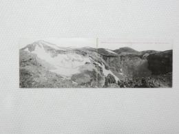 2000165●戦前　絵葉書●パノラマ 富士山 頂上台噴火の大観　2連 2枚
