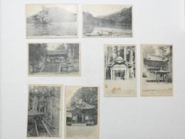 2000171●戦前　絵葉書●日光東照宮殿 日光東照水屋 唐戸瀬の清流 4枚