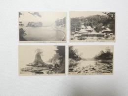 2000180●戦前　絵葉書●出雲名所 日御崎神社全景 日御崎　字龍港　島 4枚