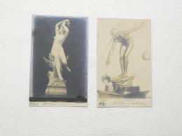 2000193●戦前　絵葉書●外国　ヌード 女性　　Girl Dripping Water 2枚