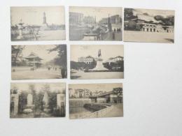 2000195●戦前　絵葉書●東京 7枚 上寺(バス・レトロカー)　日本橋通り 桜門 乃木墓 参謀本部 他