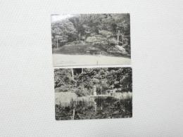 2000206●戦前　絵葉書●金閣寺 安民沢　本堂庭園 2枚