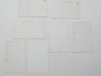 2000211●戦前　絵葉書●アート 画 美術展覧会 保間素堂 山元春学 山本昇雲 千山萬水 島崎柳塢　竹田筆 7枚　