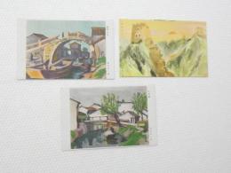 2000212●戦前　絵葉書●アート・画　長城日出　鈴木貞三 3枚