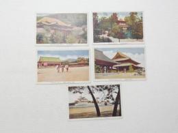 2000242●戦前　絵葉書●京都 東本願寺 平安神宮　銀閣寺 清水寺 二條離宮  5枚