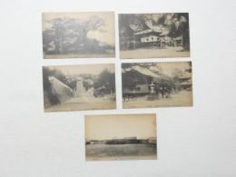 2000244●戦前　絵葉書●広島 ノ道御袖天満宮 尾ノ道浄土寺境内 尾ノ道西国寺 尾ノ道市全景 尾ノ道南坊の蟠龍の松　 5枚