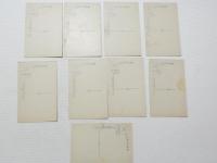2000253●戦前　絵葉書●伊勢菰野温泉　桜のトンネル 銭なえが淵 潜戸の瀧　青瀧 布引瀧 長石 大石 長石行道橋 9枚