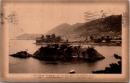 1002692■戦前 絵葉書■前面大自然の雄姿、辨天島、仙酔島、に交るに、連山の麓、鞆市街の一海岸に面し其優雅なる景趣は恍惚として去るを忘れしむ仙酔島御野立所よりの眺望なり エンタイア