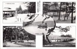 1002870■戦前 絵葉書■ 昭和10年（1935年）5月28日 舞鶴要塞司令部検閲済　天橋立傘松公園入口　天橋立公園内御便殿　天橋立公園海岸　橋天大珠文立橋天　