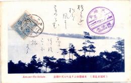 1002886■戦前 絵葉書■〔天橋立風景〕 文珠桜山より見たる天橋立 裏面使用済み