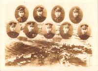 （写真）岩佐中佐、横山少佐、古野少佐ほか　-海軍省許可済第1149号-