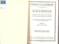（楽譜・原書）SCHUBERT ALBUM BANDⅡ　-Sopran oder Tenor-（シューベルト・アルバムⅡ　-ソプラノまたはテノール-）