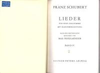 （楽譜・原書）SCHUBERT LIEDER BandⅣ　-Originalausgabe-（シューベルト歌曲集Ⅳ　-元版-）