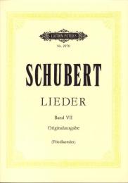 （楽譜・原書）SCHUBERT LIEDER BandⅦ　-Originalausgabe-（シューベルト歌曲集Ⅶ　-元版-）