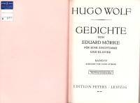 （楽譜・原書）WOLF　BandⅣ -Morike=Lieder- （ヴォルフⅣ　-メーリケ歌曲-）