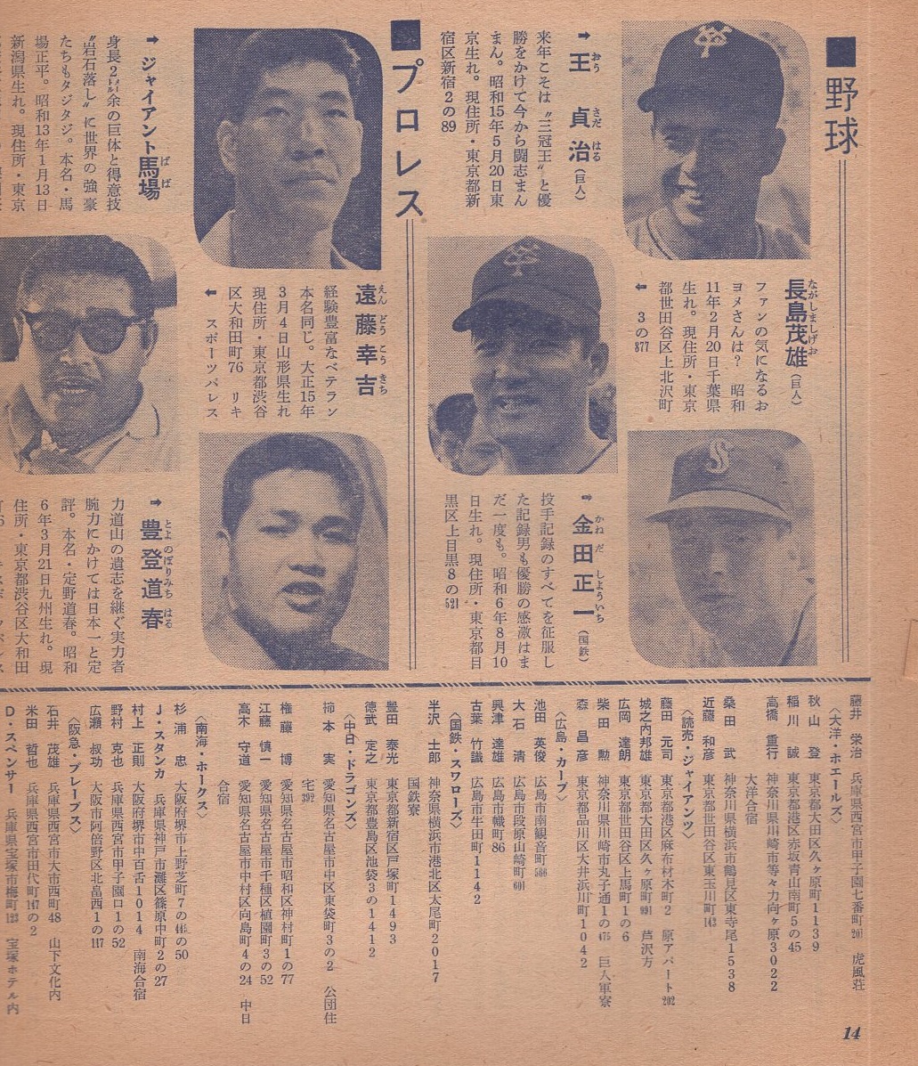 65スターADDRESS名鑑 第5付録〉〈名コンビトップ6ブロマイド 第6