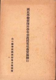 国民学校体錬科学年別教授要項並実施細目（山口県）