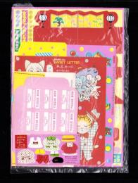 （付録）さくらももこのまるちゃんおひなさま/池野恋のリンゼ＆なるみティッシュボックス/高田エミのスイート・レターセット他　4点一括　-りぼん平成1年3月号付録-