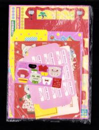 （付録）さくらももこのまるちゃんおひなさま/池野恋のリンゼ＆なるみティッシュボックス/高田エミのスイート・レターセット他　4点一括　-りぼん平成1年3月号付録-