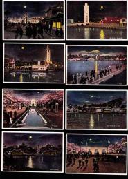 （絵葉書）平和記念東京博覧会　夜景　8枚