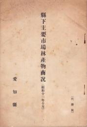 （愛知県）県下主要市場林産物商况　-昭和11年10月-