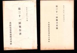 （営業報告書）美濃電気軌道株式会社　第31回報告書　-大正13年下半期-/同株主名簿　2冊一括（岐阜県）