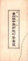 愛知県中島郡起町勢要覧　-昭和10年-（愛知県）