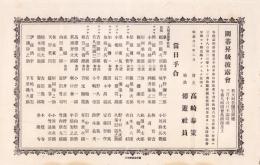 （チラシ）囲碁昇級披露会　会主・高崎泰策　-明治33年-（岐阜県）