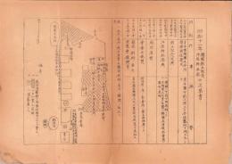 昭和11年聯隊創立記念・冲原神社祭日次第書/飛行第三聯隊内使用区分要図　　2枚一括（滋賀県神崎郡八日市町）
