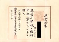 (卒業證書）静岡県浜名郡知波田尋常高等小学校など　8枚一括　-明治29年～昭和9年-（静岡県）
