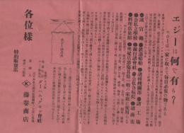 エジー何である?　ヱジーは一家に取りて毎日必要の物である　(チラシ)