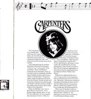 (音楽パンフレット・英文）CARPENTERS（カーペンターズ）